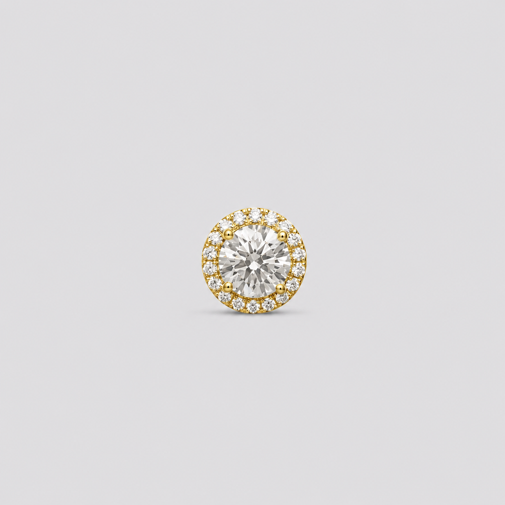 1.40 Ct. Lab-Grown Diamond Halo Studs Round-Cut (VS-EF)