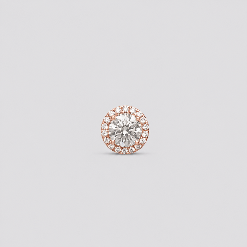 1.40 Ct. Lab-Grown Diamond Halo Studs Round-Cut (VS-EF)