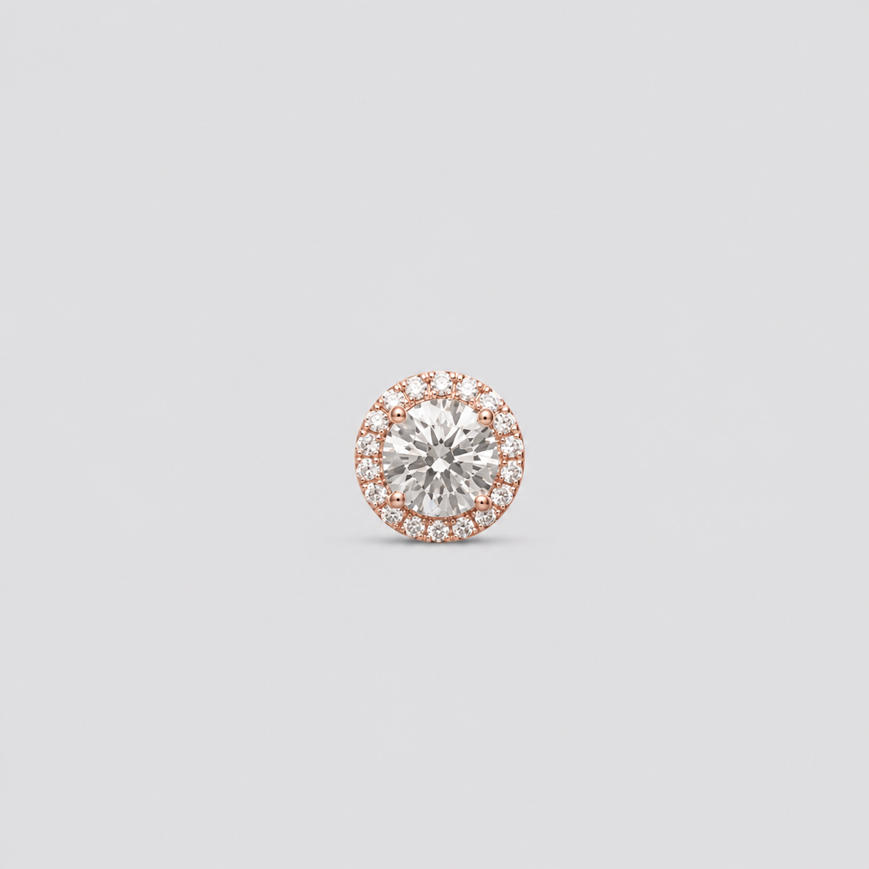 1.40 Ct. Lab-Grown Diamond Halo Studs Round-Cut (VS-EF)