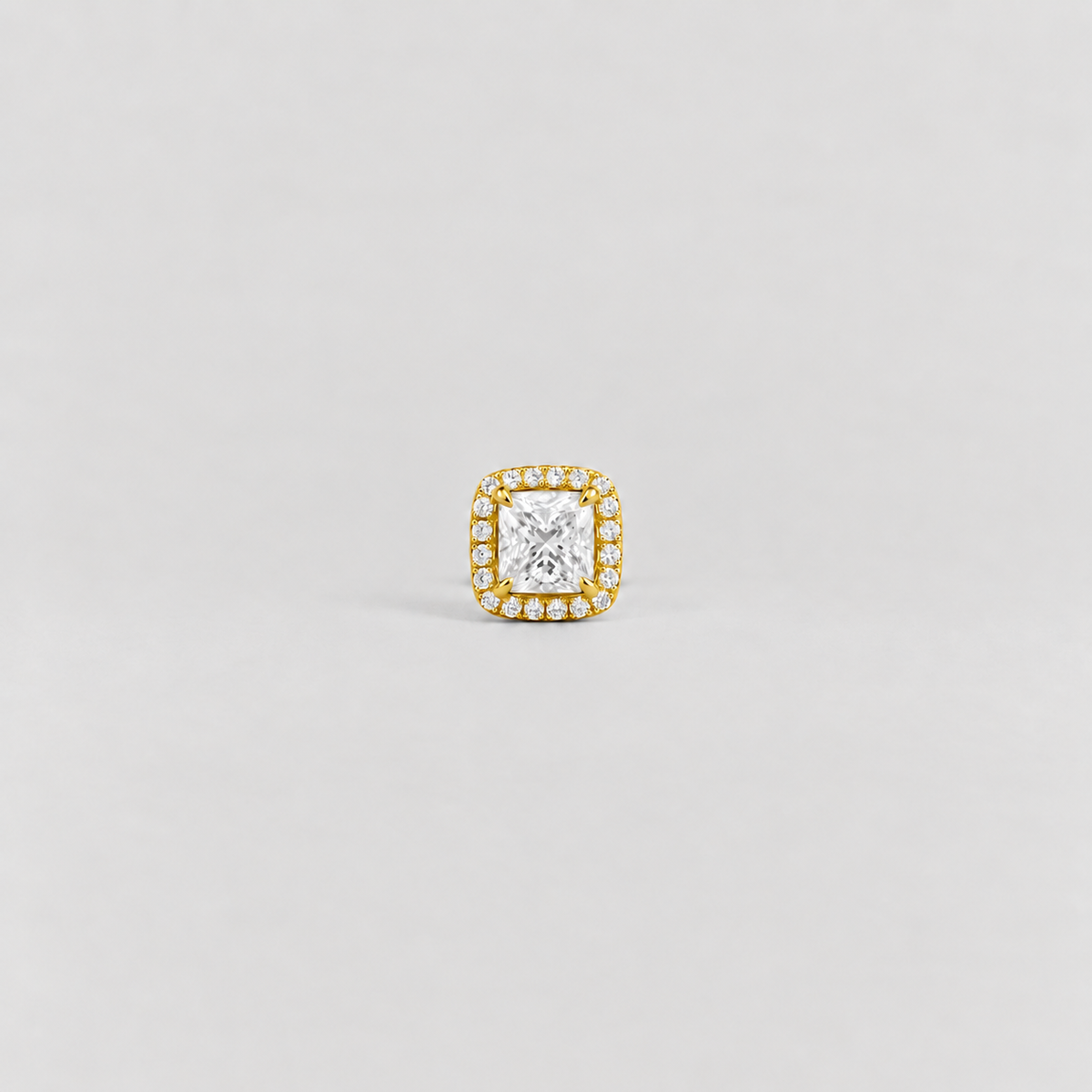 Lab-Grown Diamond Men's Halo Cushion-Cut Studs 0.55 Ct. (VS-EF)