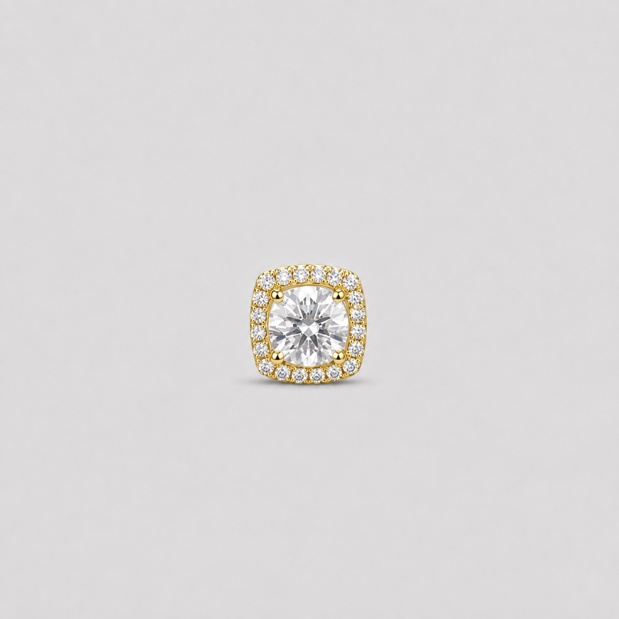 1.40 Ct. Lab-Grown Diamond Men's Cushion-Cut Halo Studs (VS-EF)