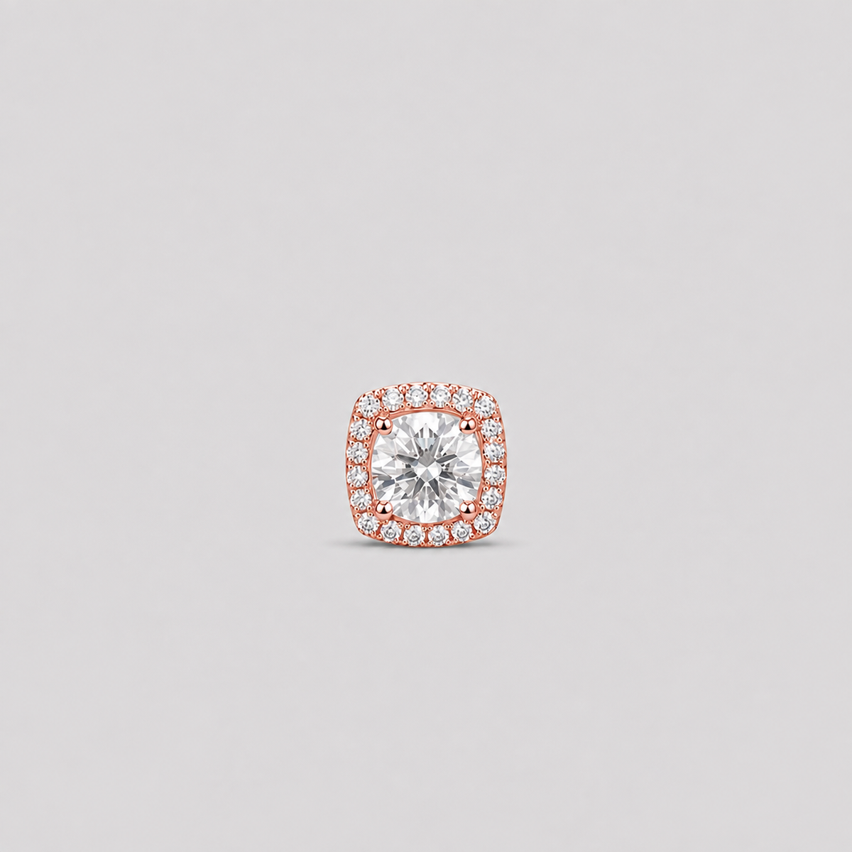 1.40 Ct. Lab-Grown Diamond Men's Cushion-Cut Halo Studs (VS-EF)