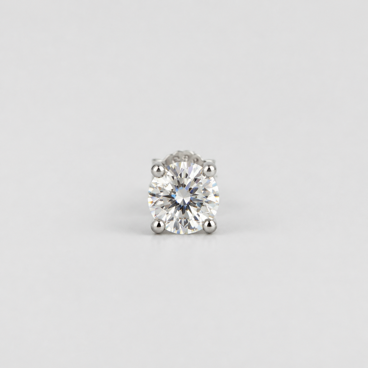 1 Ct. Lab Grown Daimond Round Cut Solitaire Studs (VS-EF)