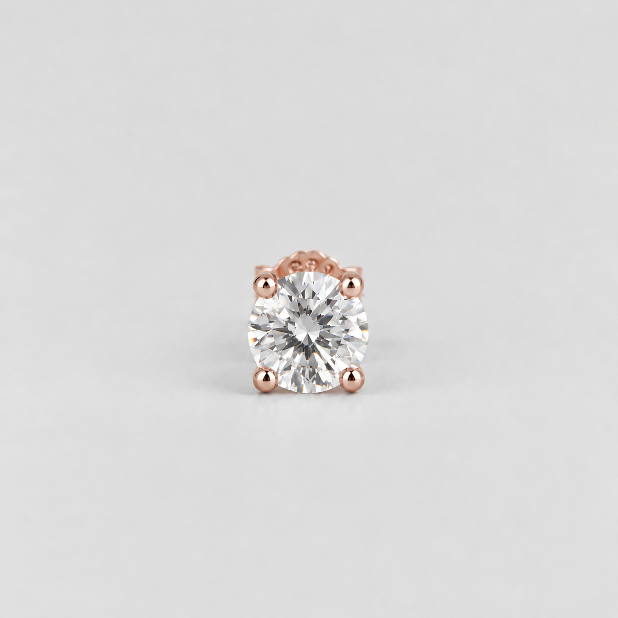 1 Ct. Lab Grown Daimond Round Cut Solitaire Studs (VS-EF)