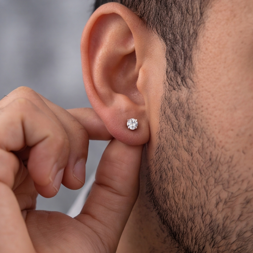 Lab Grown Diamond Solitaire Studs 0.50 Ct. (VS-EF)