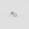 Lab Grown Diamond Round Bezel Setting Solitaire Studs 0.60 Ct. (VS-EF)