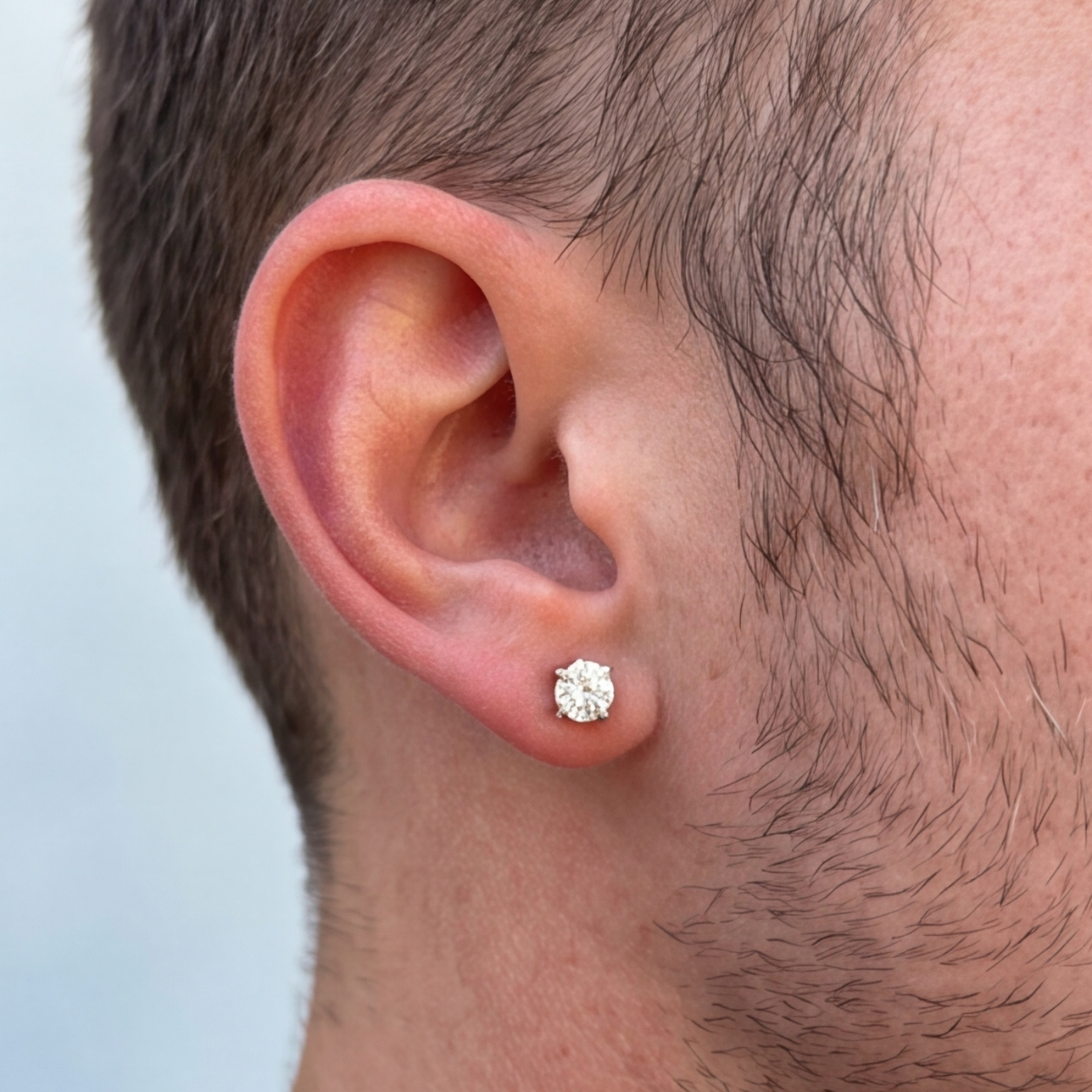 Lab Grown Diamond Round Solitaire Studs 0.75 Ct. (VS-EF)