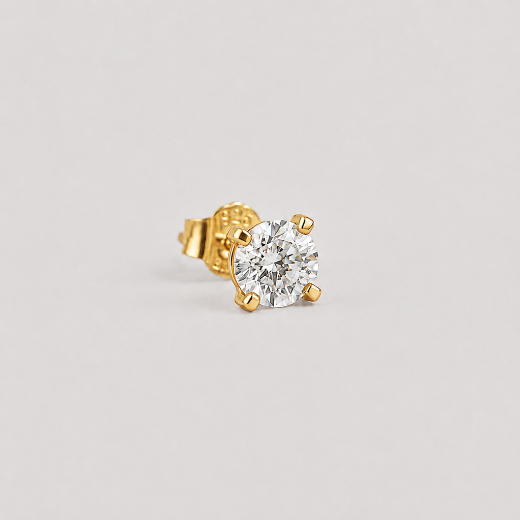 Lab Grown Diamond Round Solitaire Studs 0.75 Ct. (VS-EF)