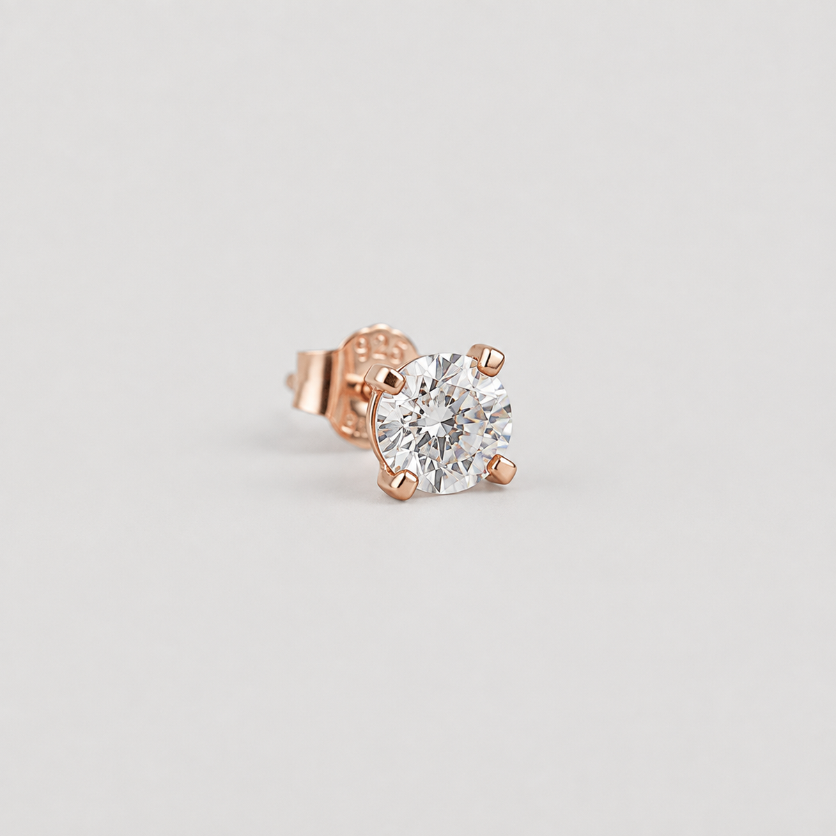 Lab Grown Diamond Round Solitaire Studs 0.75 Ct. (VS-EF)