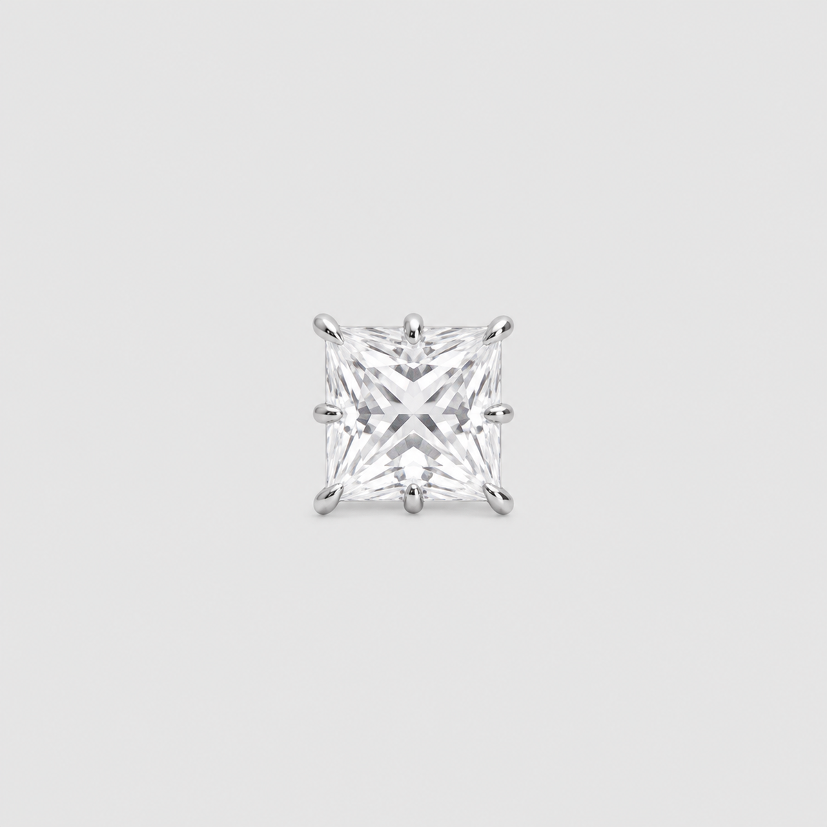 1.50 Ct. Lab Grown Diamond Princess Cut Solitaire Studs (VS-EF)