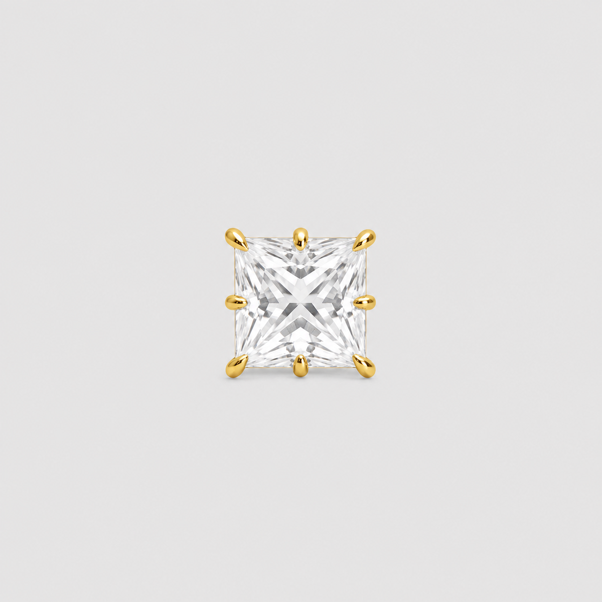 1.50 Ct. Lab Grown Diamond Princess Cut Solitaire Studs (VS-EF)