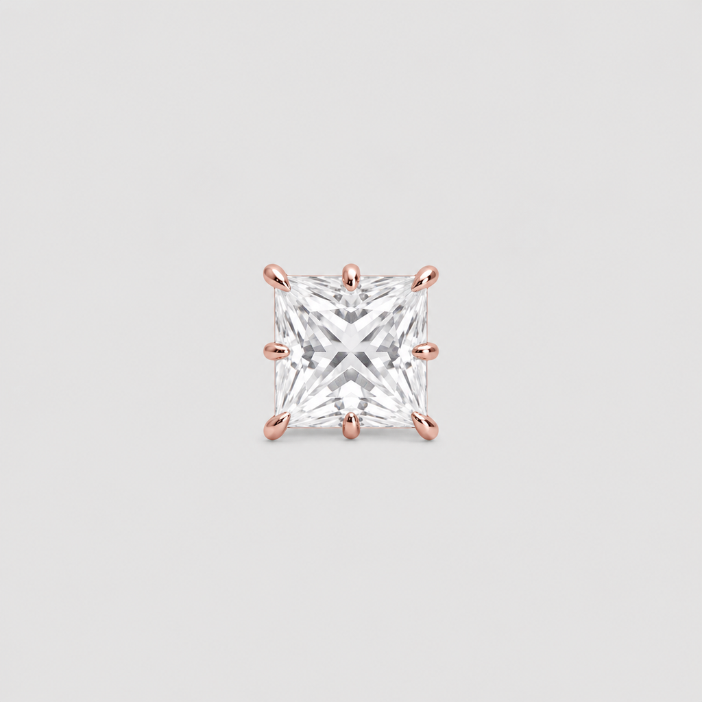 1.50 Ct. Lab Grown Diamond Princess Cut Solitaire Studs (VS-EF)