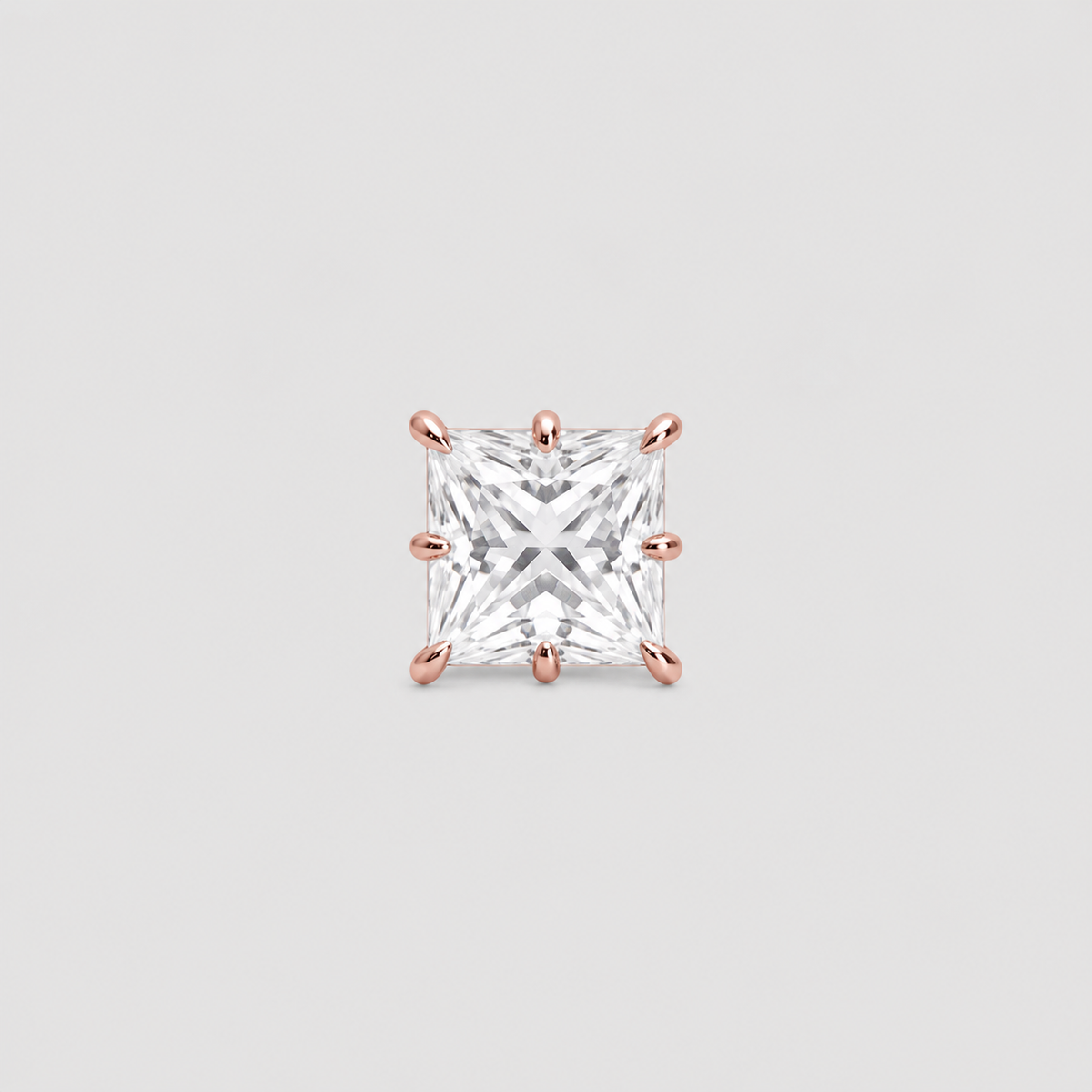 1.50 Ct. Lab Grown Diamond Princess Cut Solitaire Studs (VS-EF)