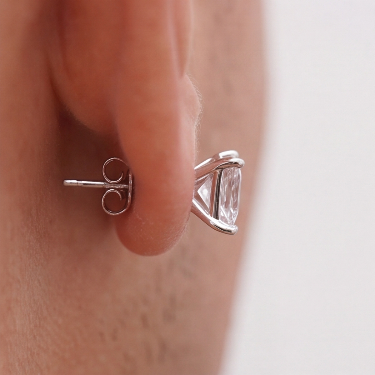 1.50 Ct. Lab Grown Diamond Princess Cut Solitaire Studs (VS-EF)