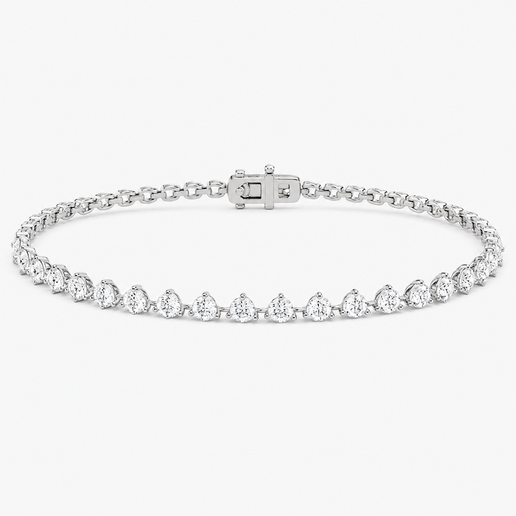 1 Ct. Lab Grown Diamond Tennis Bracelet Round Cut (EF-VS SI)