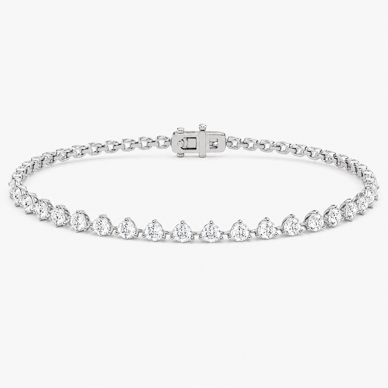1 Ct. Lab Grown Diamond Tennis Bracelet Round Cut (EF-VS SI)