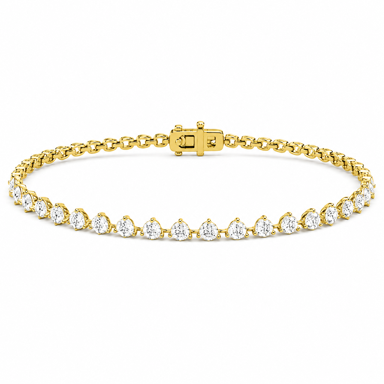 1 Ct. Lab Grown Diamond Tennis Bracelet Round Cut (EF-VS SI)