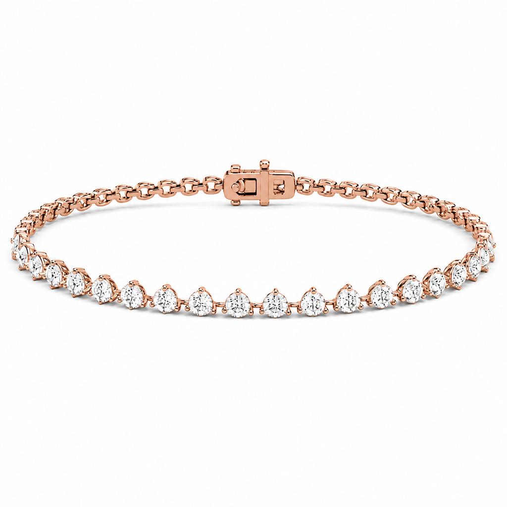 1 Ct. Lab Grown Diamond Tennis Bracelet Round Cut (EF-VS SI)