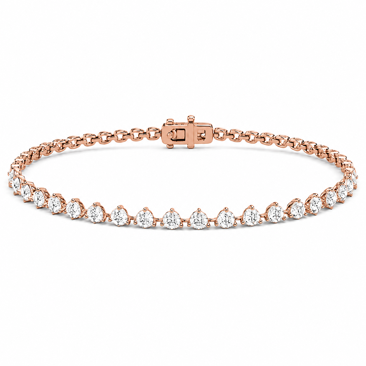 1 Ct. Lab Grown Diamond Tennis Bracelet Round Cut (EF-VS SI)