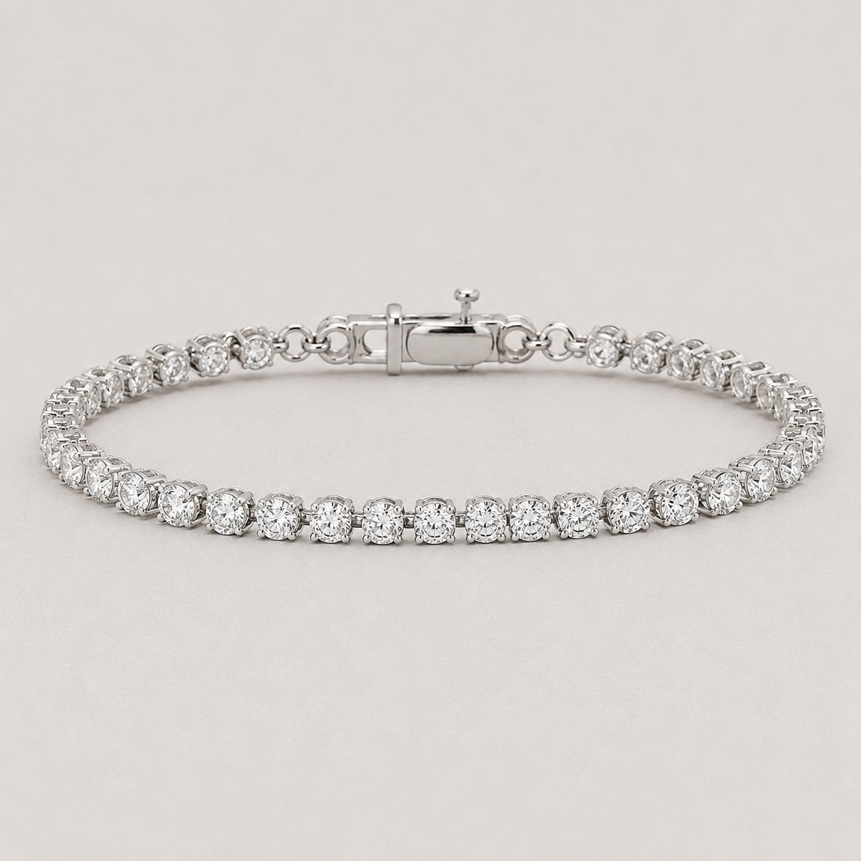 2 Ct. Lab Grown Diamond Tennis Bracelet Round Cut (EF-VS SI)