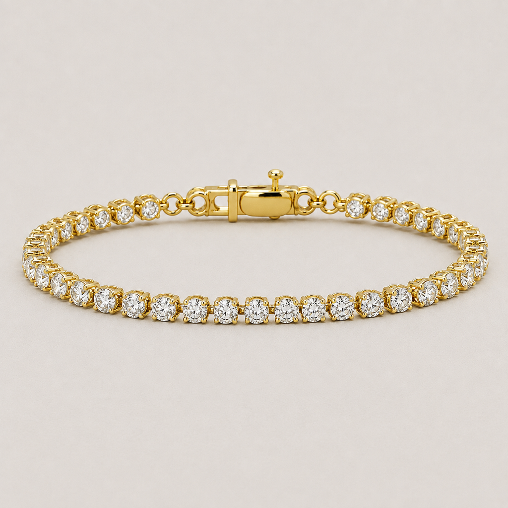 2 Ct. Lab Grown Diamond Tennis Bracelet Round Cut (EF-VS SI)