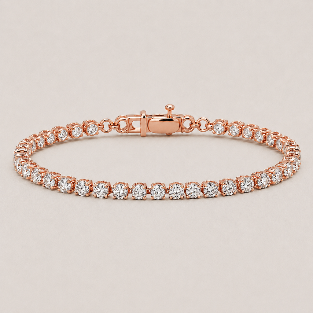 2 Ct. Lab Grown Diamond Tennis Bracelet Round Cut (EF-VS SI)