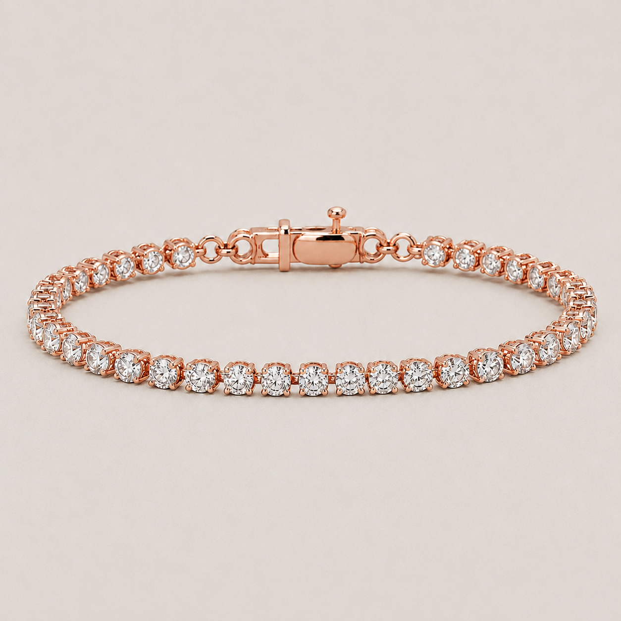 2 Ct. Lab Grown Diamond Tennis Bracelet Round Cut (EF-VS SI)