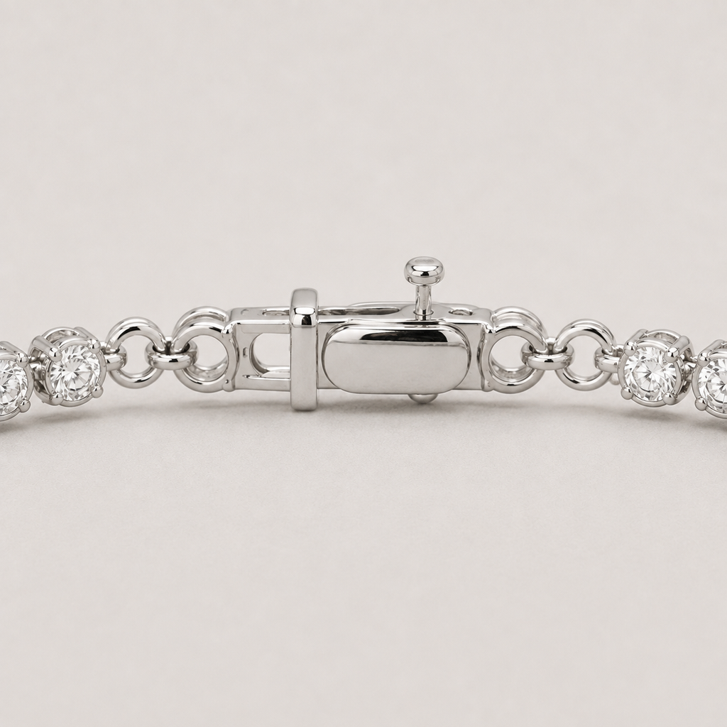 2 Ct. Lab Grown Diamond Tennis Bracelet Round Cut (EF-VS SI)