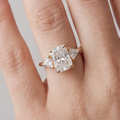 1.5 Ct. Lab-Grown Diamond Three Stone Ring Radiant Cut Ring (VS-EF)