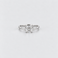 1.90 Ct Lab Grown Diamond Cushion & Pear Cut Three Stone Ring (VS-EF)