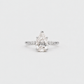 3.10 Ct. Lab Grown Diamond Pear & Marquise Three Stone Ring (VS-EF)