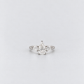 2.50 Ct. lab Grown Diamond Pear Cut Three Stone Ring (VS-EF)