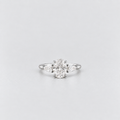 2.50 Ct. Lab Grown Diamond Oval Cut Three Stone Ring (VS-EF)