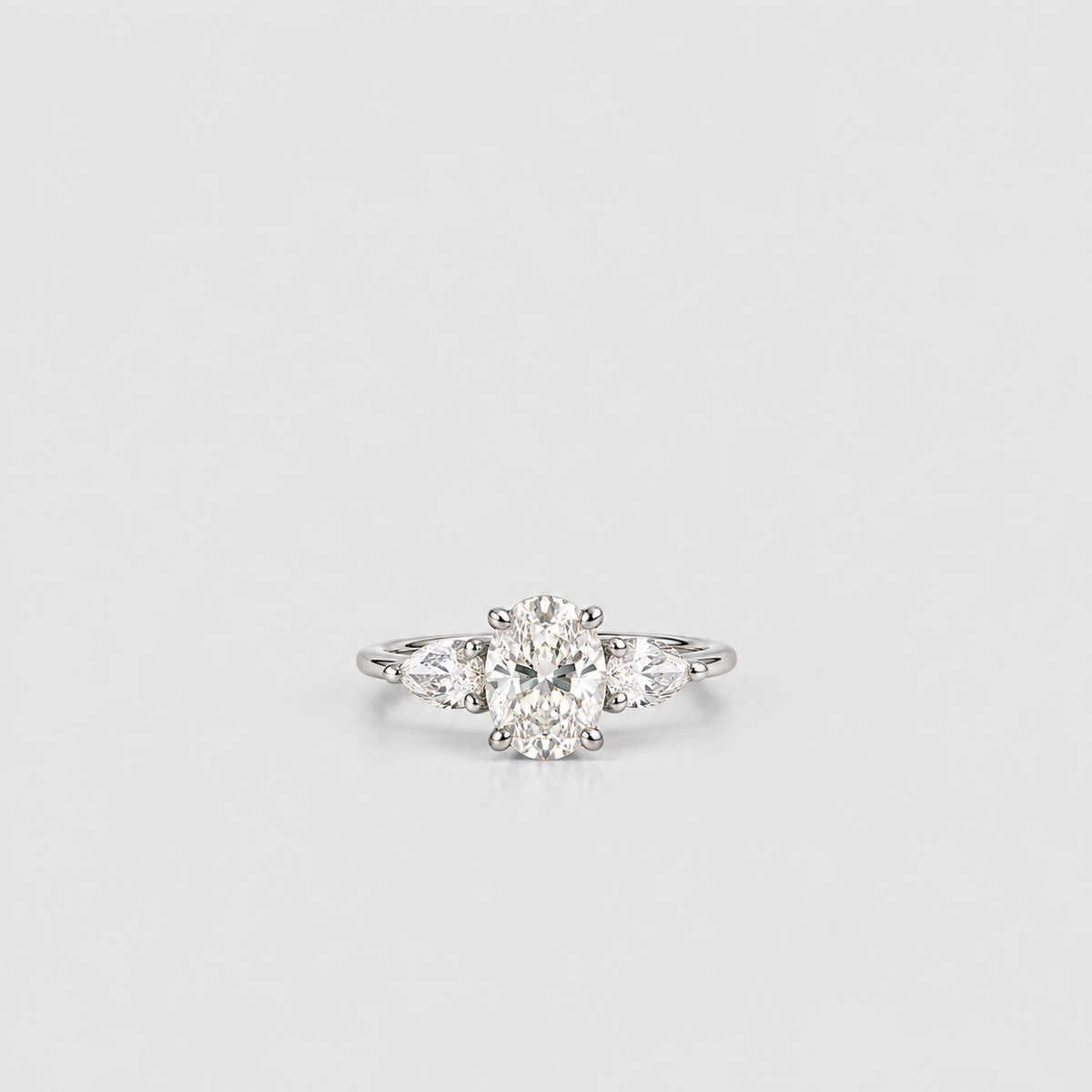 2.50 Ct. Lab Grown Diamond Three Stone Engagement Ring (VS-EF)