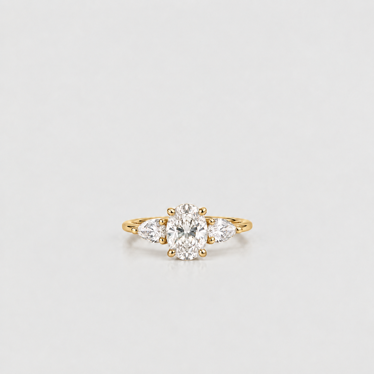 2.50 Ct. Lab Grown Diamond Three Stone Engagement Ring (VS-EF)