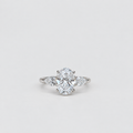 1.50 Ct. Lab Grown Diamond Three Stone Ring Oval & Pear (VS-EF)