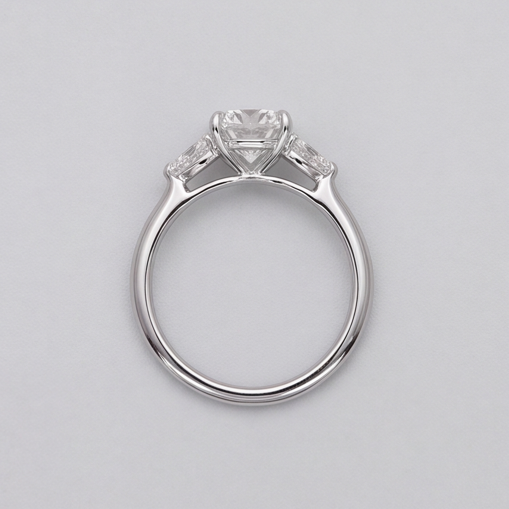 4 Ct. Lab-Grown Diamond Three Stone Ring Round Cut Ring (VS-EF)