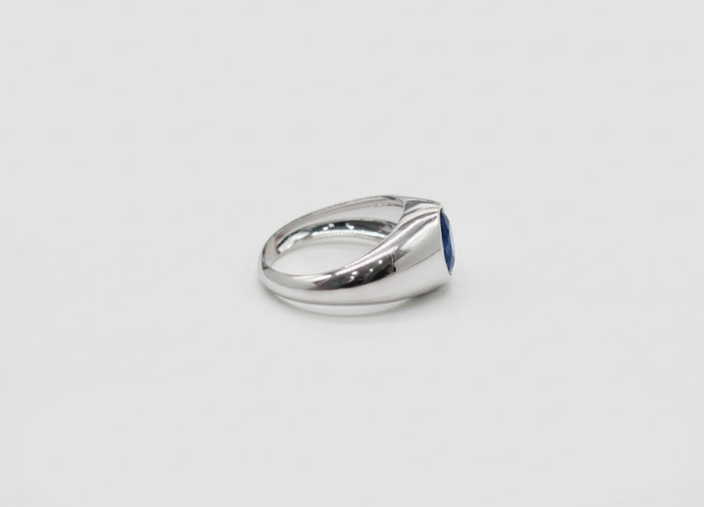 2 Ct. Oval Blue Sapphire Solitaire Men Ring