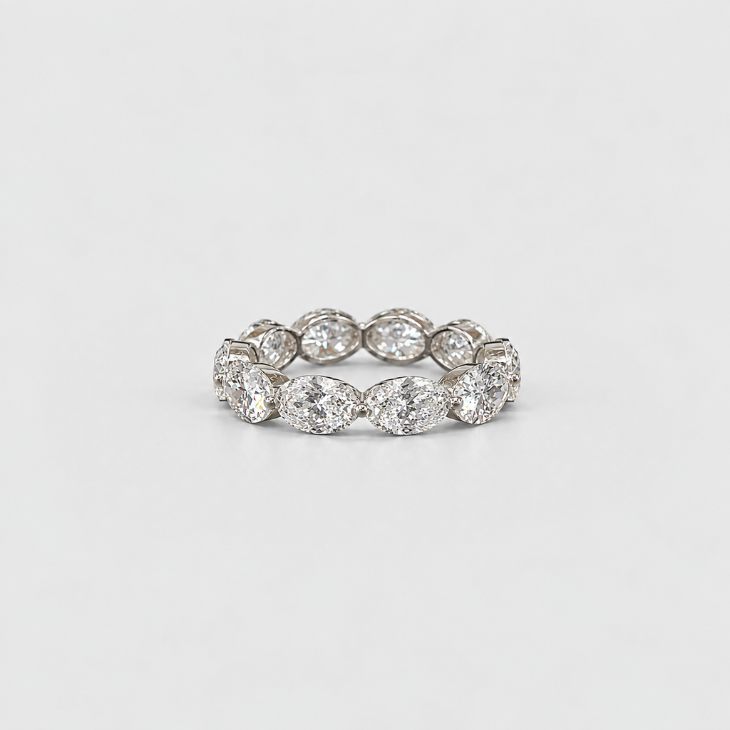 4.77 Ct. Lab Grown Diamond Marquise Cut Eternity Ring (EF/VVS-VS)