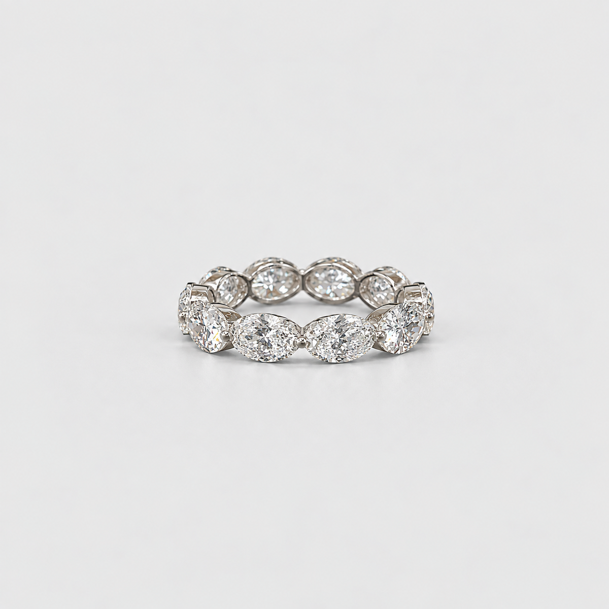 4.77 Ct. Lab Grown Diamond Marquise Cut Eternity Ring (EF/VVS-VS)