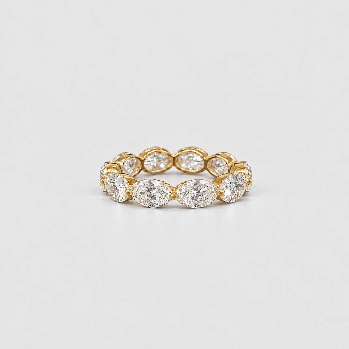 4.77 Ct. Lab Grown Diamond Marquise Cut Eternity Ring (EF/VVS-VS)