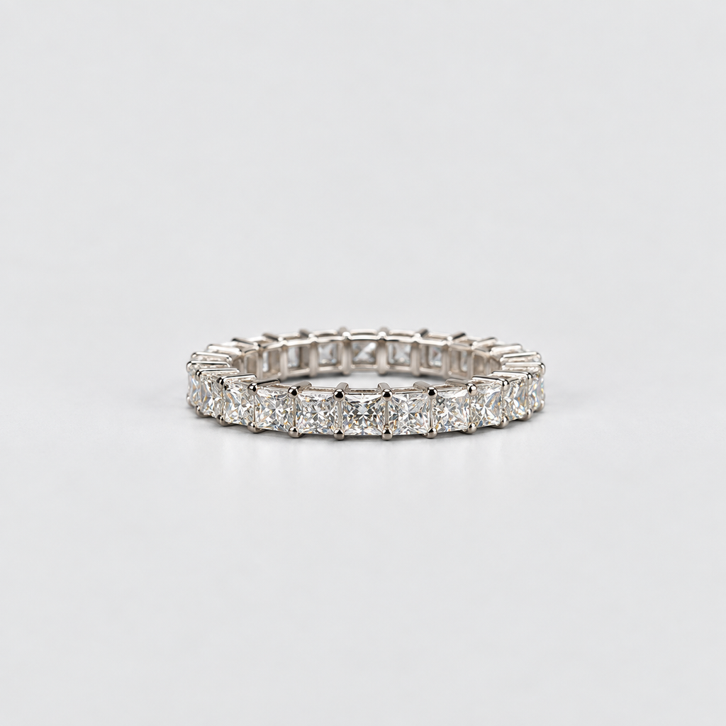 3.10 Ct. Princess Cut Lab Grown Diamond Eternity Band (EF/VVS-VS)