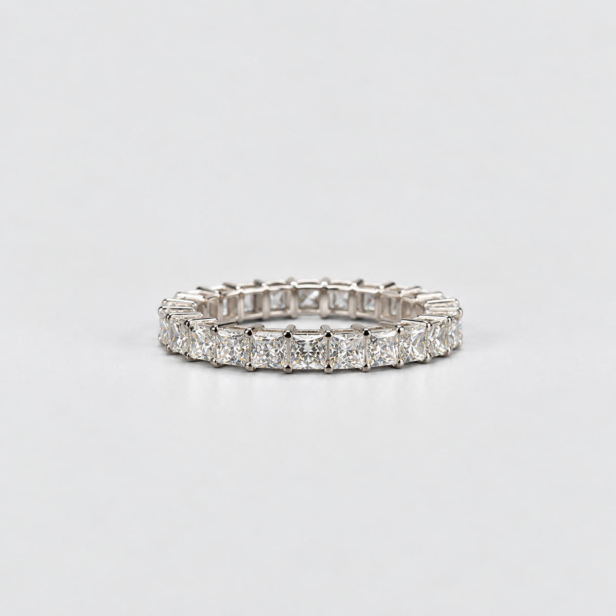 3.10 Ct. Princess Cut Lab Grown Diamond Eternity Band (EF/VVS-VS)