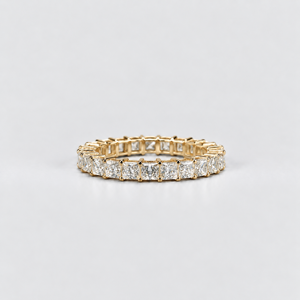 3.10 Ct. Princess Cut Lab Grown Diamond Eternity Band (EF/VVS-VS)
