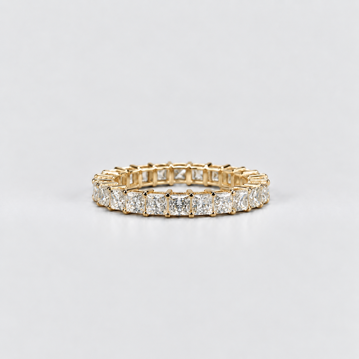 3.10 Ct. Princess Cut Lab Grown Diamond Eternity Band (EF/VVS-VS)