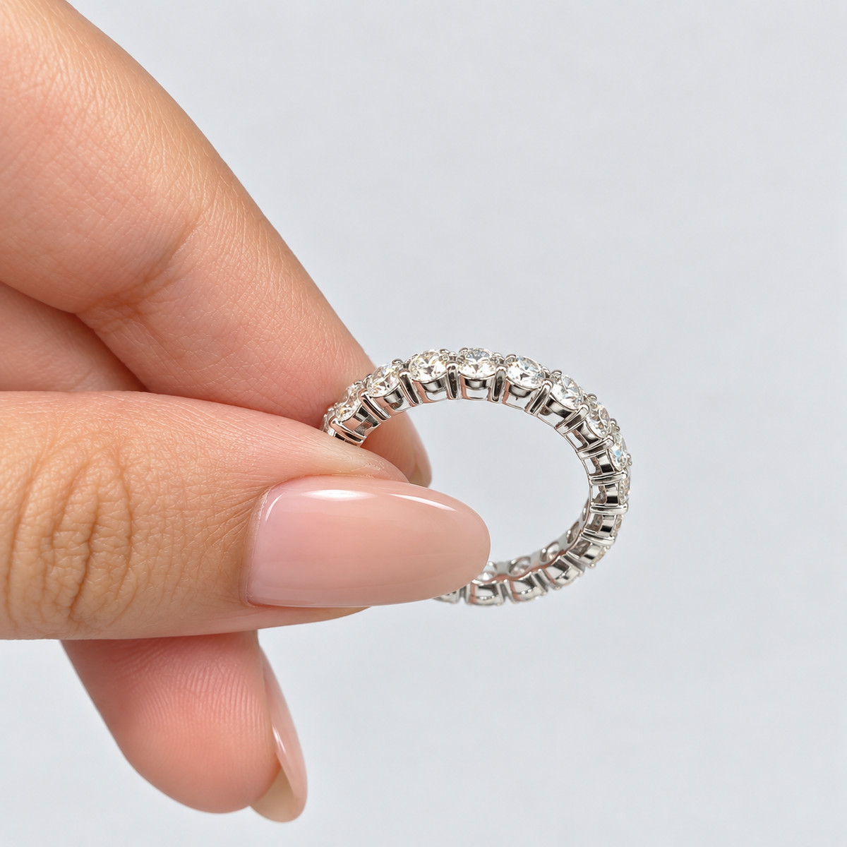 1.96 Ct. Lab Grown Diamond Round Eternity Band Ring (EF/VVS-VS)
