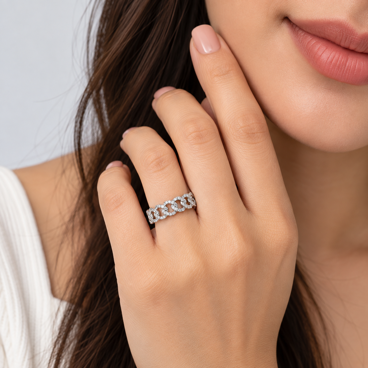 Lab Grown Diamond Round Cut Eternity Band 0.63 Ct. (EF/VVS-VS)