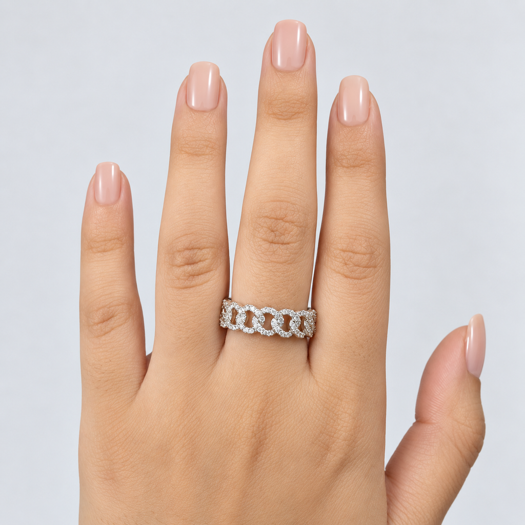 Lab Grown Diamond Round Cut Eternity Band 0.63 Ct. (EF/VVS-VS)