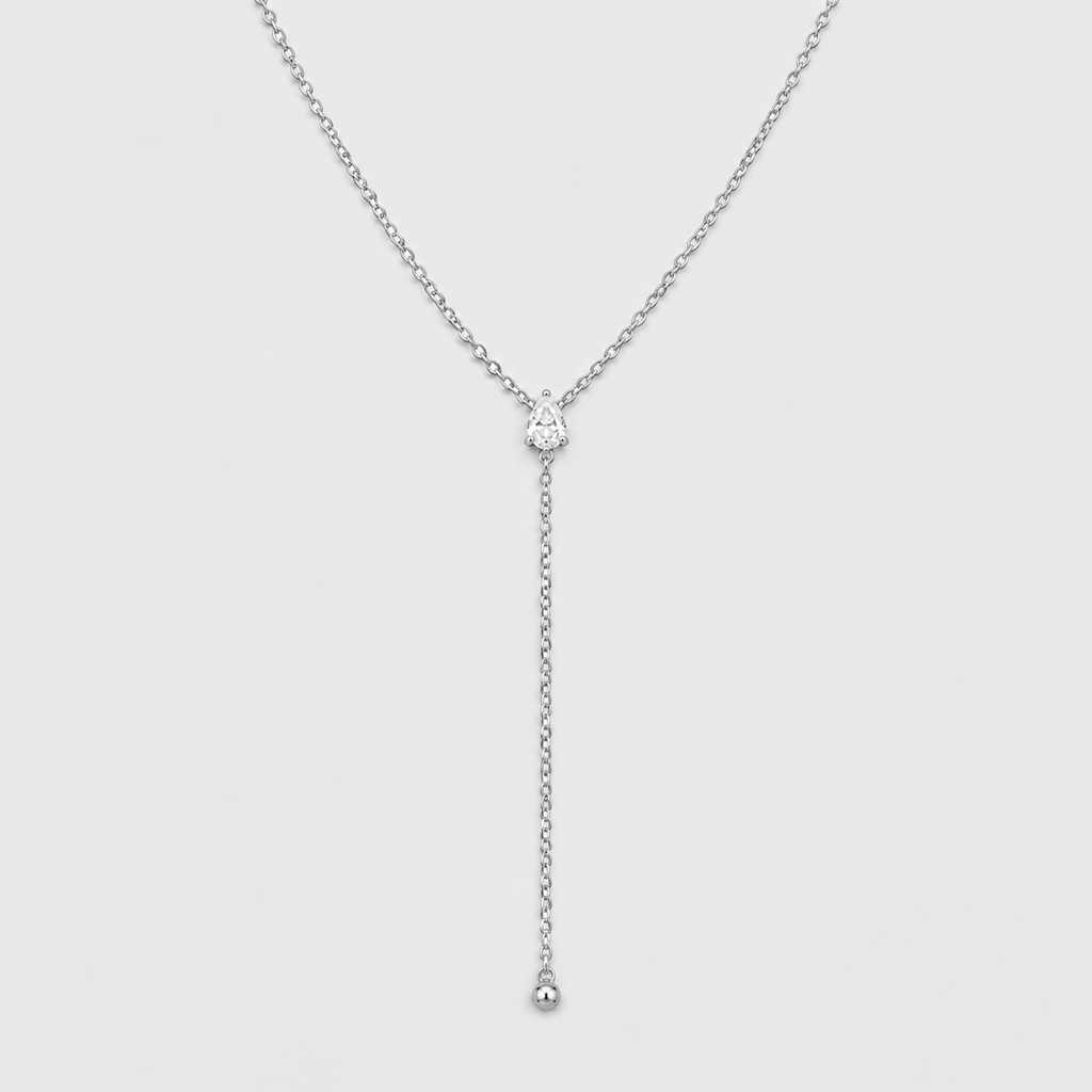 Lab Grown Diamond Pear Cut Chain Necklace 0.40 Ct. (EF/VVS-VS)