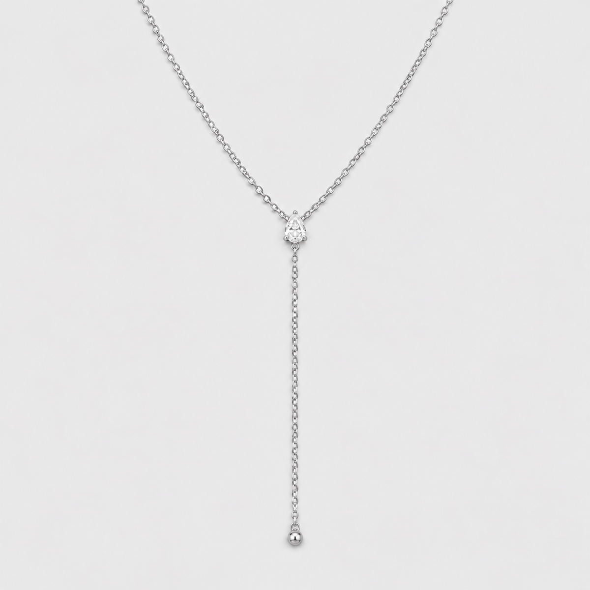 Lab Grown Diamond Pear Cut Chain Necklace 0.40 Ct. (EF/VVS-VS)